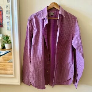 J Crew Men's Purple Checkered Shirt